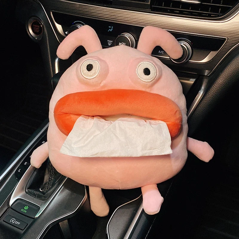 

Cute Cartoon Animals Car Tissue Box Soft Plush Paper Napkin Case Sun Visor Auto Paper Boxes Holder Armrest For Car Accessories