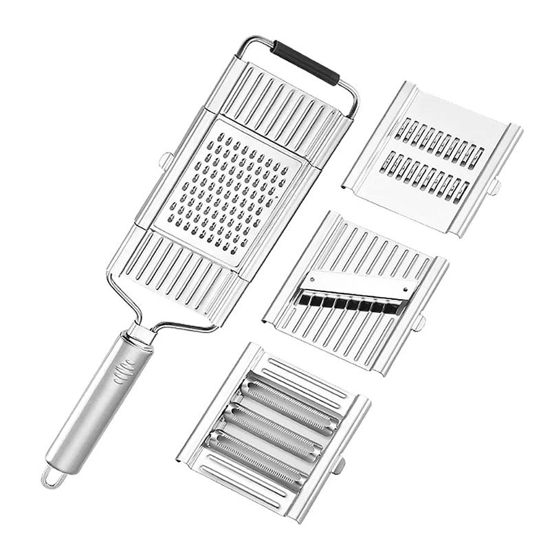 

Multi-function Vegetable Cutter Fruit Slicer Grater Stainless Steel Slicer Kitchen Gadget With 3 Blades Kitchen Accessories