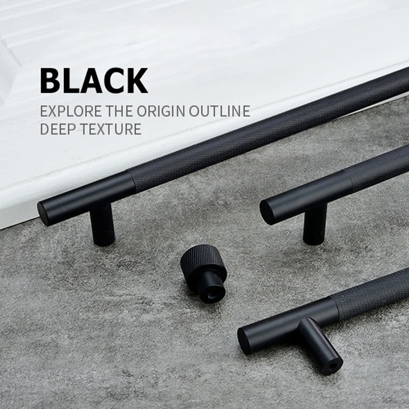 

HJY 5Pcs Furniture Cabinet Drawer Pulls Handle T Bar Sharp Knobs Kitchen Cupboard Hardware Black/Gold/Silver Elegant Pulls WG008