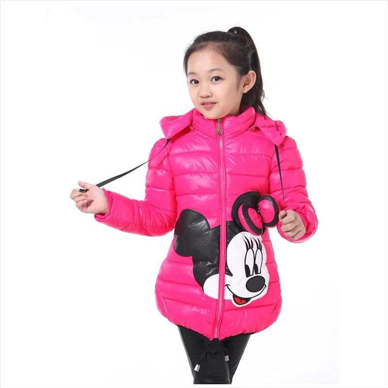 Kids Clothes Girls Jacket Autumn Winter Warm Hooded Jackets For Girl Fashion Coats Cartoon High Quality Down Outerwear | Детская одежда