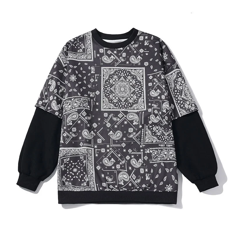 

Cashew Print Hoodie Men's Korean Casual Men's Hoodie Fashion Loose Pullover Hoodie Men's Streetwear Large Size Hoodie Men M-5XL