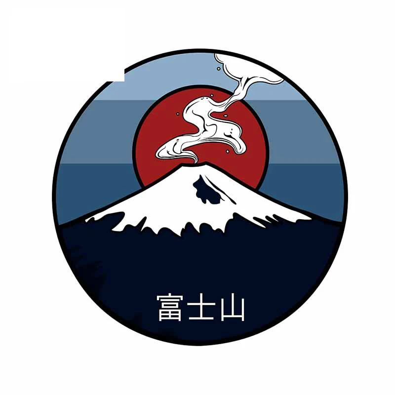 

Для крепления обзора Fuji дым в Японии мультфильм водонепроницаемые наклейки для автомобиля аниме наклейка доска для серфинга украшение для автофургона 13 см х 12,7 см