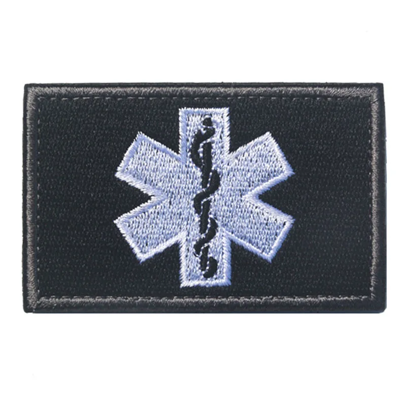 Emergency Embroidery Patch Workwear Medical Technician Staff Military Uniform Tactical Bandage Hook | Дом и сад