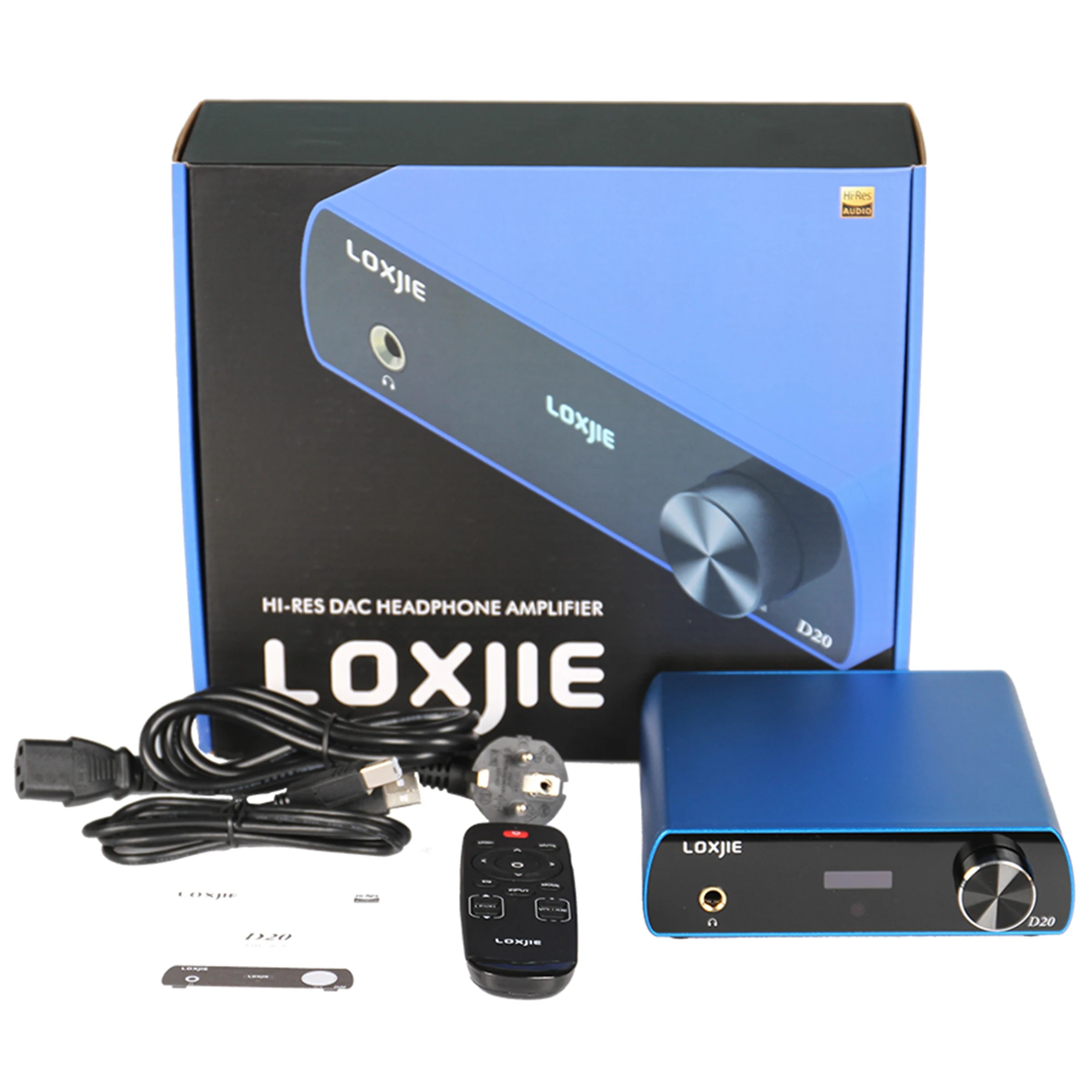 LOXJIE D20 Audio DAC Desktop Digital to Analog Converter& Headphone Amp Chip AK4497 Support 32bit/768kHz DSD512 OLED Display