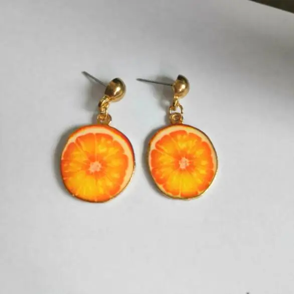 Летний пляжный стиль милый мультяшный фрукт оранжевый цвет модная