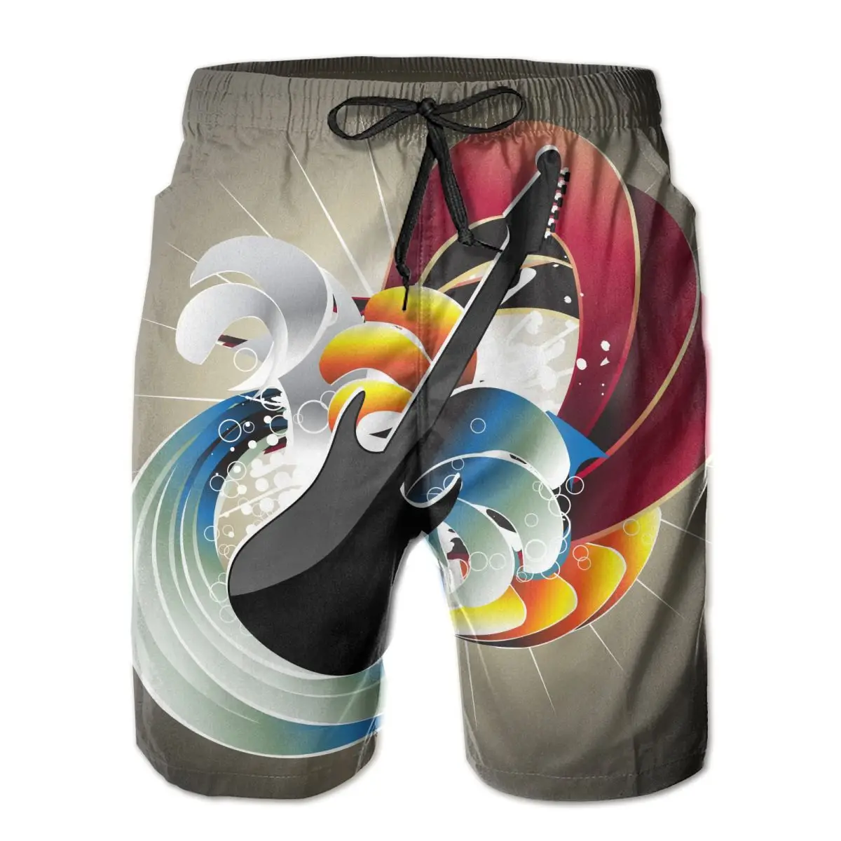 

Мужские пляжные шорты, быстросохнущие мужские плавки, музыка с гитарой, мужские купальники, купальник, пляжная одежда, пляжные шорты для куп...