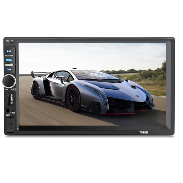 A Автомагнитола 2 Din General 7 ''дюймовый ЖК-плеер с сенсорным экраном Bluetooth автомобильный аудио поддержка камеры заднего вида+ Рулевое колесо - Цвет: A