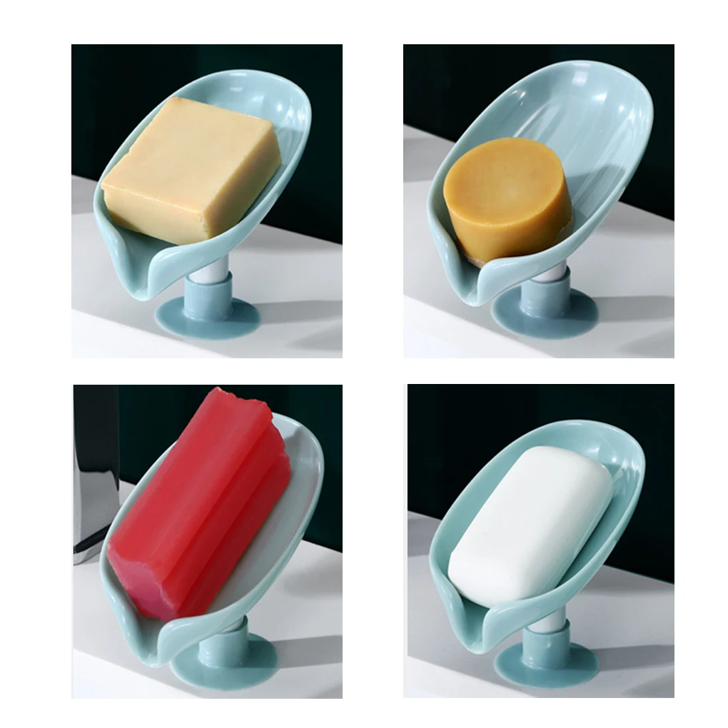

Leaf Shape Soap Box Drain Soap Holder Box Bathroom Shower Soap Holder sponge Storage Plate Tray Bathroom Supplies Dropship