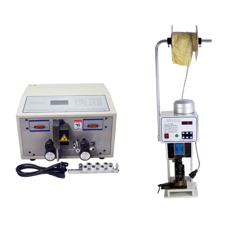 

terminal crimping + cutting wire peeling stripping machine 1mm-2.5mm2 automatic SWT508C for Computer wire