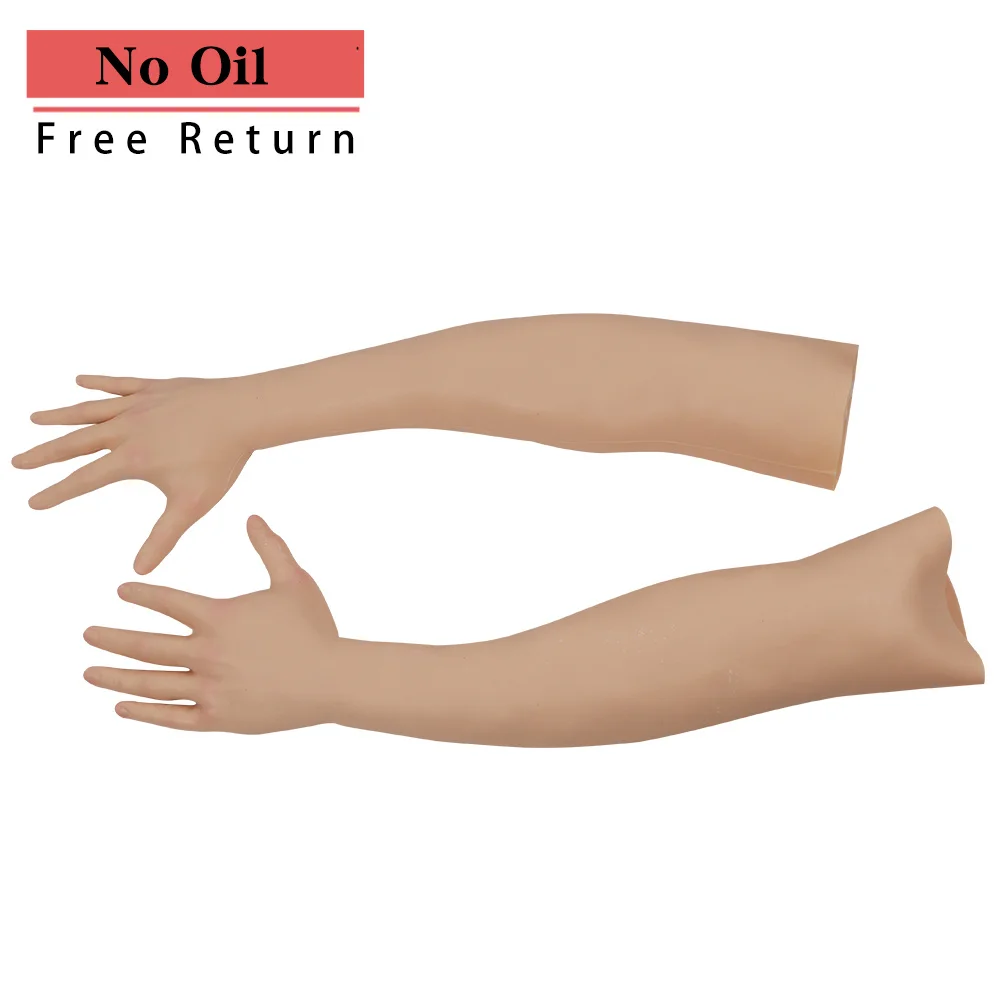

Simulation Male Silicone Prosthesis Gloves Fake Hands Cover False Artificial Skin Sleeve Arm Beauty Shield