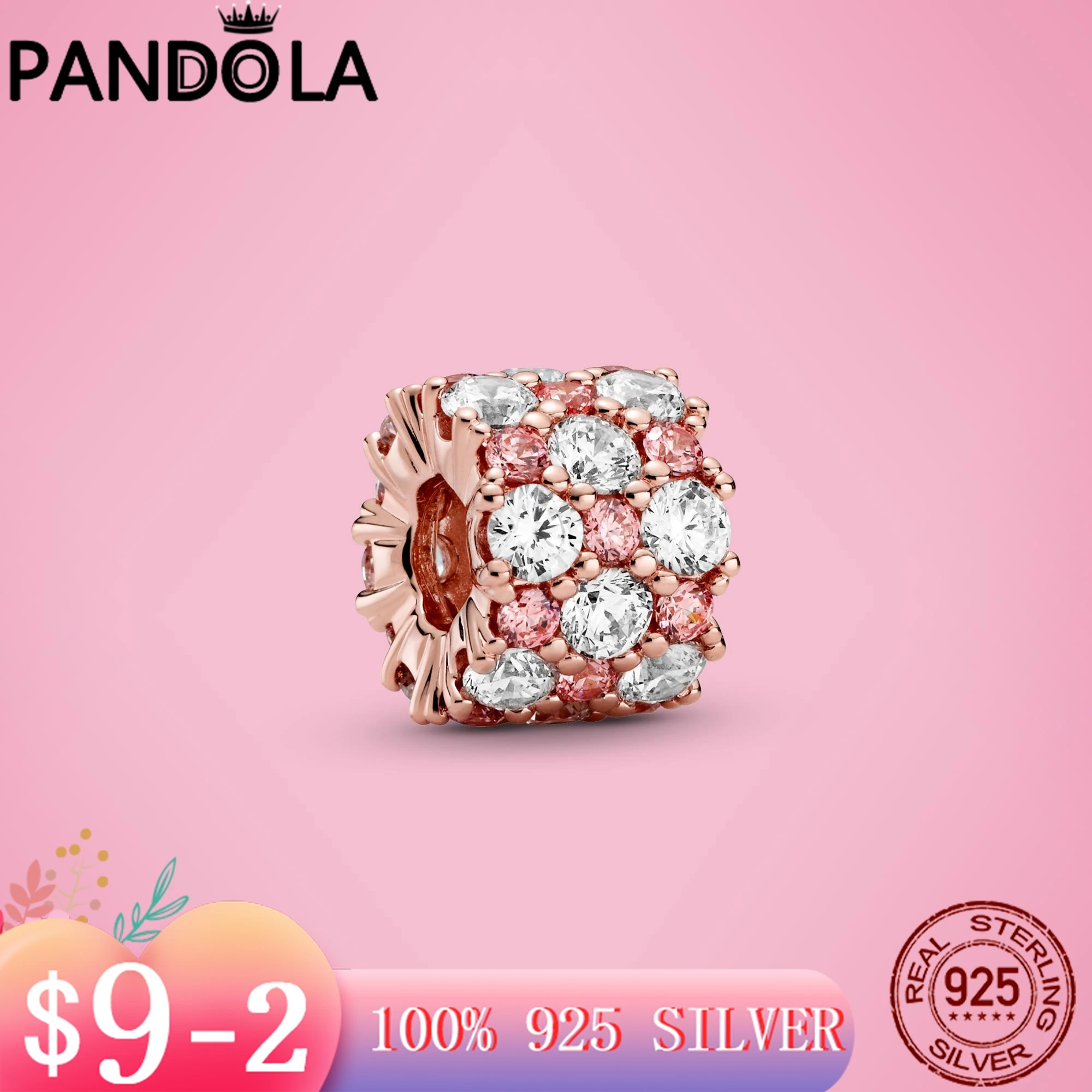 Бусины-шармы из серебра 925 пробы и розового золота | Украшения аксессуары