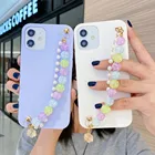 Роскошный чехол с жемчужинами и браслетом Для Samsung S20 Plus, S21 FE Note 20 Ultra, 10, S10, S9, S8 Plus, мягкий силиконовый чехол с 3d-цепочкой на запястье