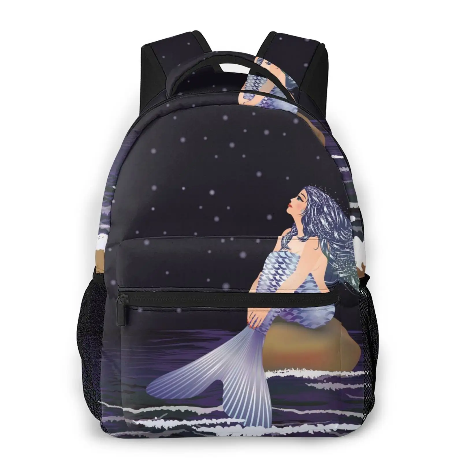 

Female Backpack Casual Classical Women Backpack Fashion Women Shoulder Bag Pink Mermaid Pattern School Bag for Teenage Girl