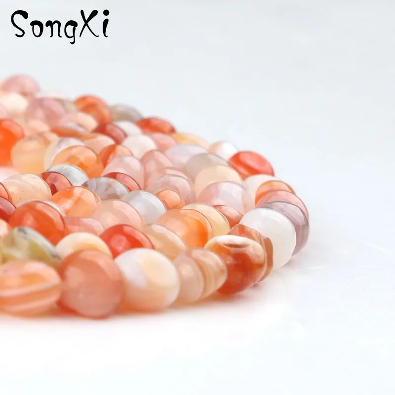 5-7 мм нерегулярные красные бусины из агатов Персидского залива натуральный