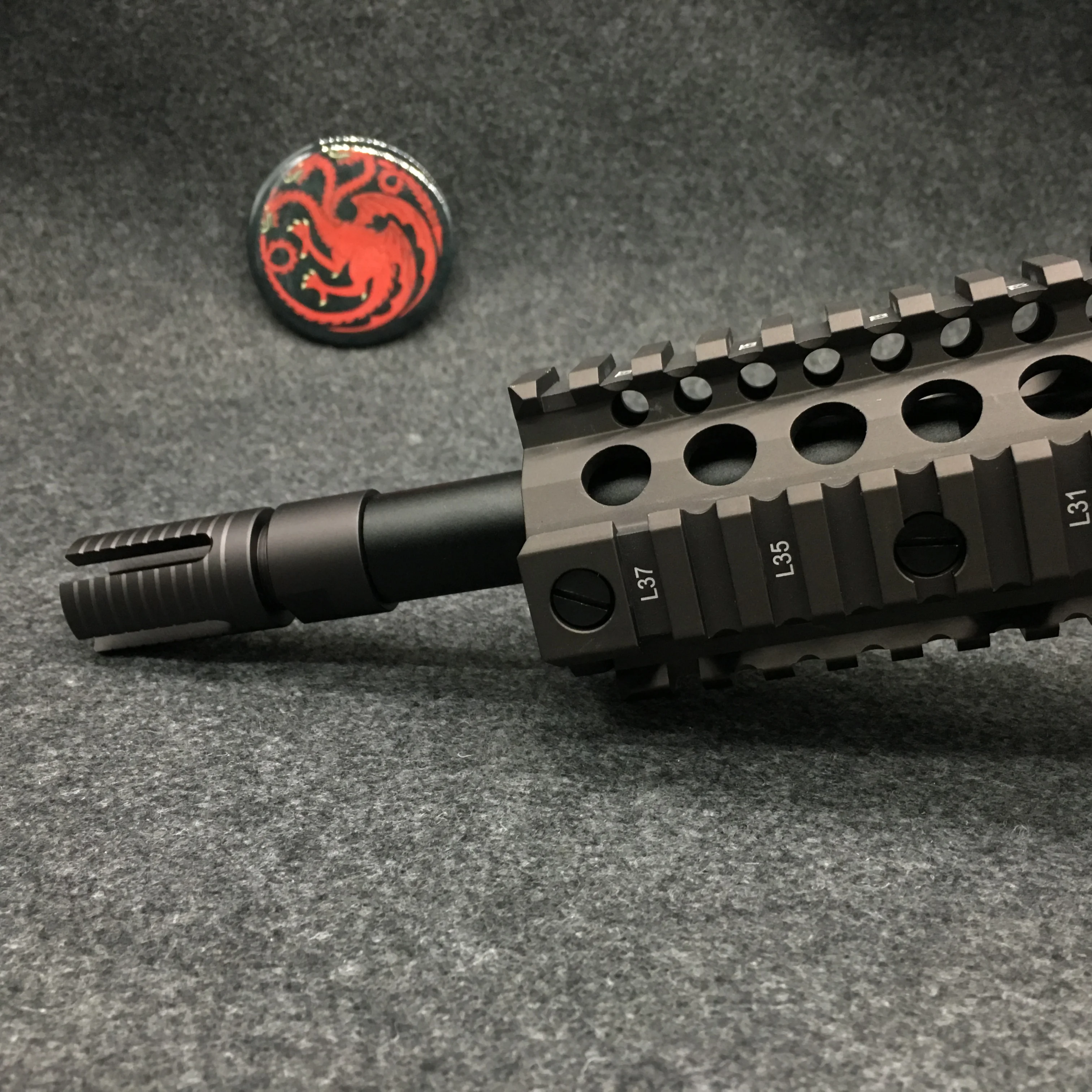 

14 мм CCW резьба HK416C Flash Hider безфункциональное намордное устройство для Gen9 J9 Water Gel Ball Blaster Airsoft AEG