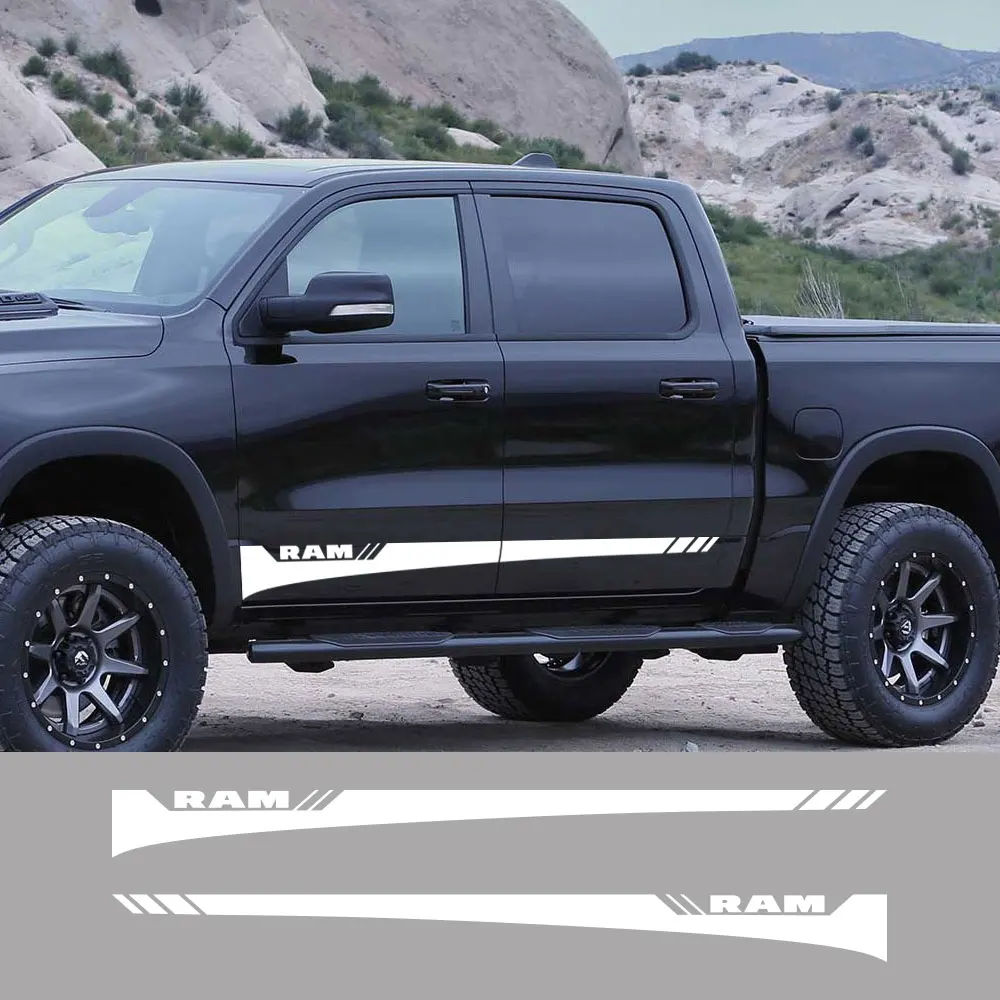 Наклейки на дверь и боковую юбку пикапа для Dodge RAM 1500 2500 Rebel Truck графическая