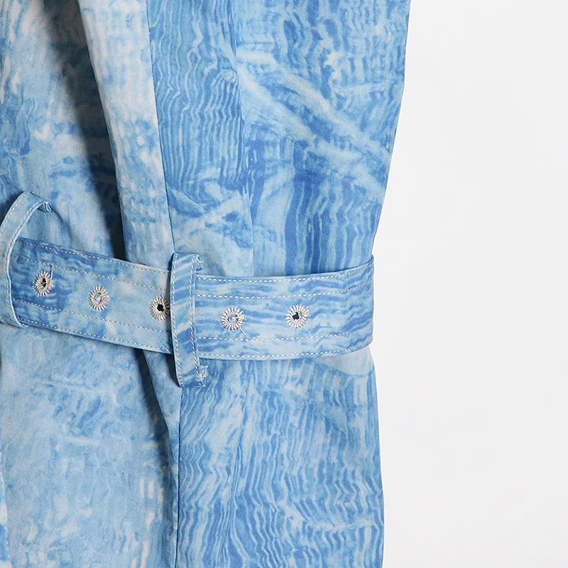 

Women Crop Jacket Hollow Out Floral Print Spring Autumn Loose Casual Coat