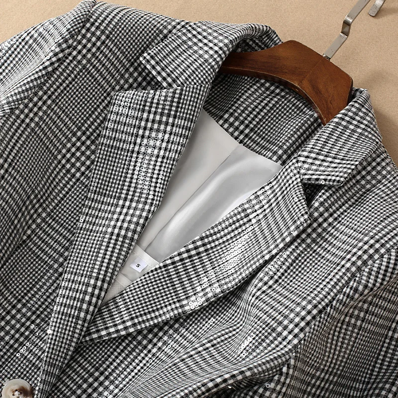 

Gedivoen Spring Fashion Designer Siut Women Plaid Print Belt Slim Coat And Long Pants 3 Three Pieces Set High Street Female Sets