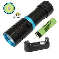 tactical underwater xm l2 diving light waterproof l2 led dive flashlight aluminum torch lamp light 18650 battery charger