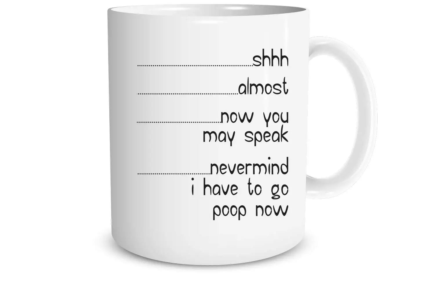Забавная кружка Shh Nevermind с надписью Time To Poop кофейная 11 унций | Дом и сад
