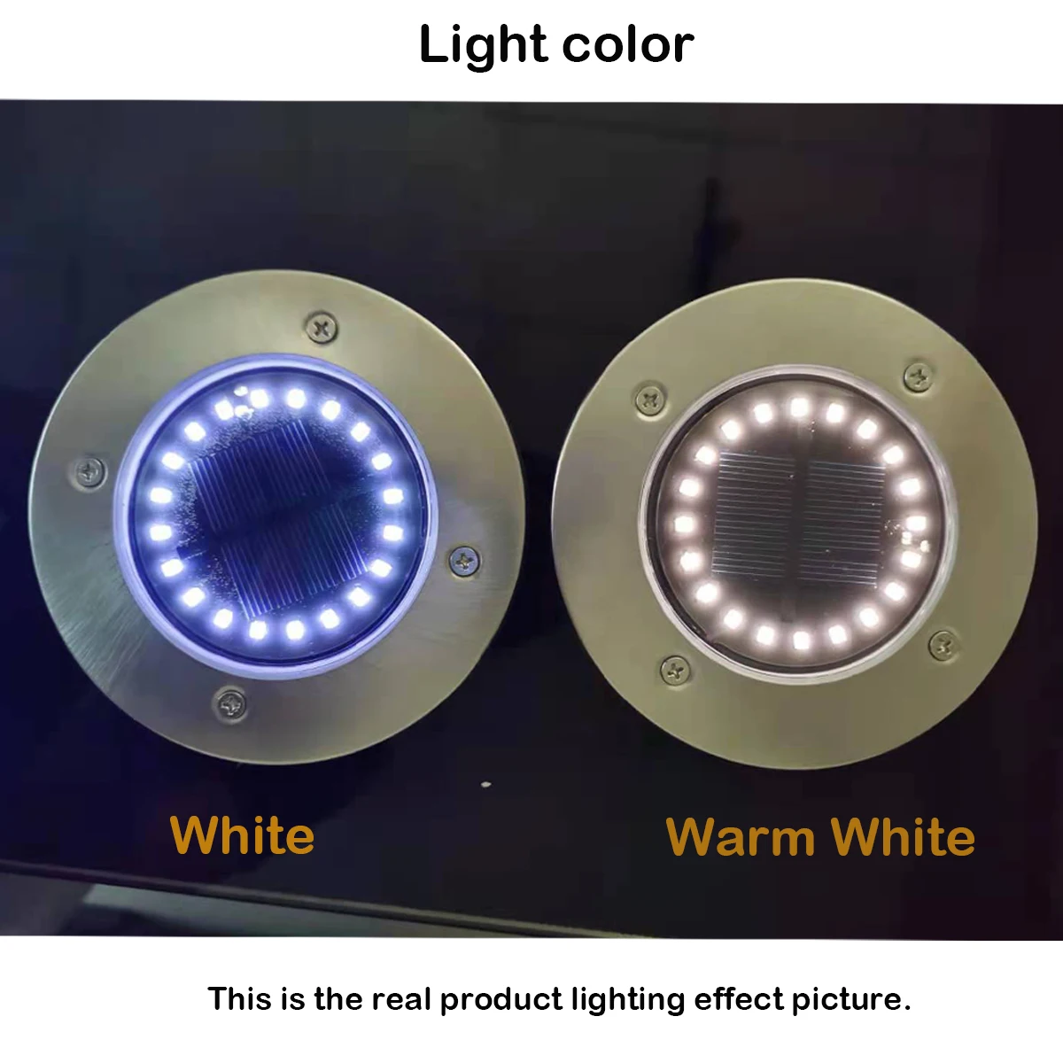 

Solar Garden Lights 12/16/20LED Solar Ground Lights Waterproof Light Underground Sensing Landscape Lights for Lawn Pathway