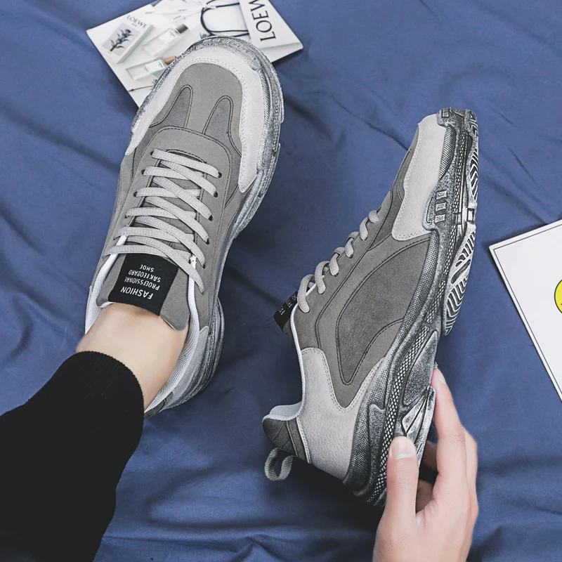 

Classic Men Shoes Korean Fashion All-match Men's Plush Cotton Shoes Breathable Outdoor Trend Men's Walking Sneakers