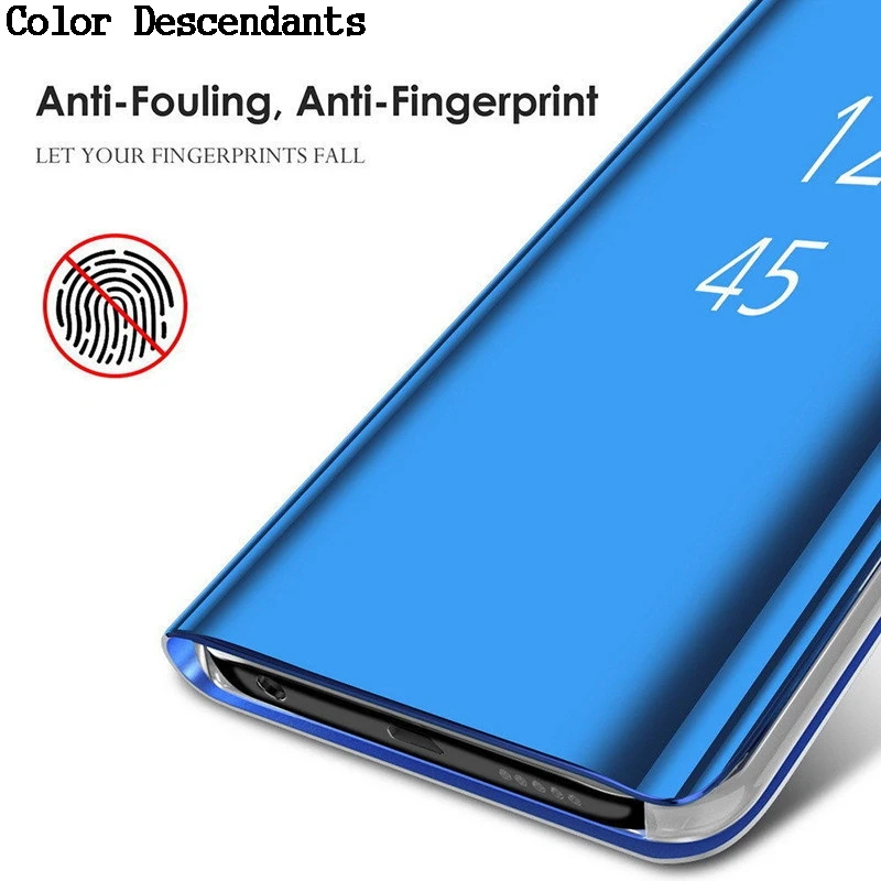 smart mirror phone case for oneplus 8 clear view leather flip stand back cover for one plus 6 6t 7 7t pro oneplus7t coque fundas free global shipping