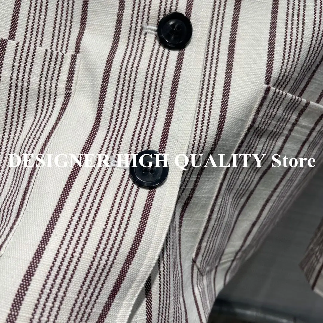 2021 New Spring Fashion Linen 2 Piece Set Stripes Pattern Blazer Suit Women Shorts Elegant Office Lady Suits