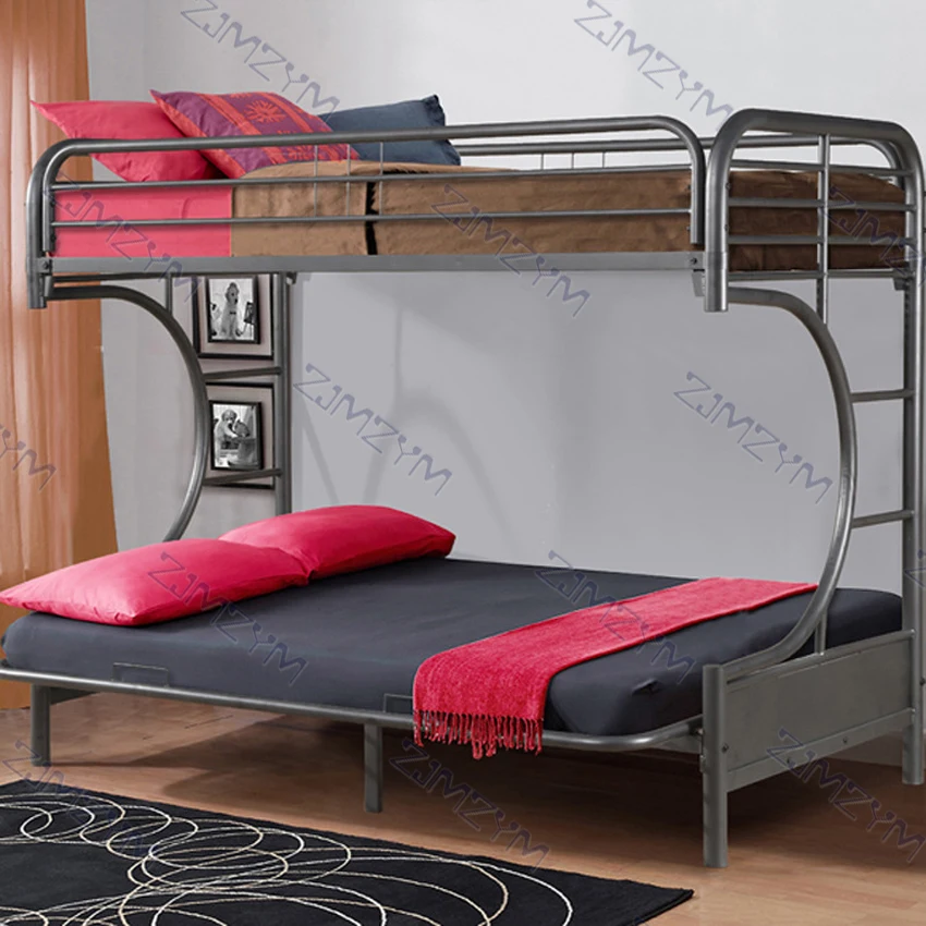 Bunk Bed Twin Frame Dormitory Double Loft Multifunctional Home Bedroom Nap Teenage Simple Lunch For Adult With Guardrail | Мебель