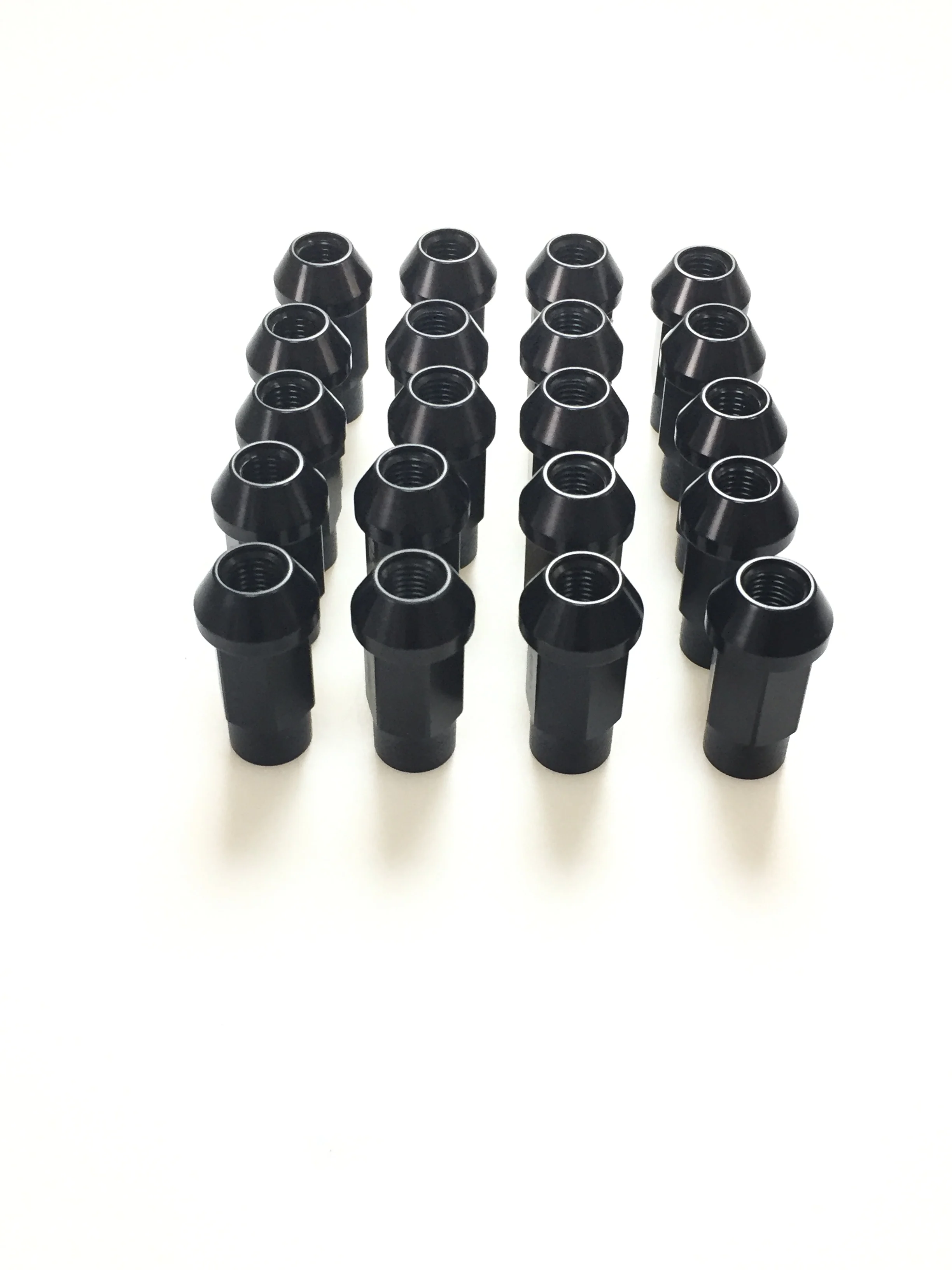 

Forged nut 7075-T6 Wheel Racing Lug Nuts L: 50mm 20pcs/set M12*1.5 /M12*1.25+1Adapter