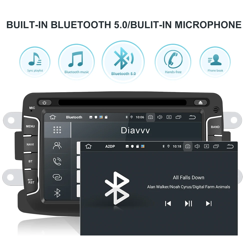 Автомобильный радиоприемник Isudar 1 Din Android 11 для Dacia/Sandero/Duster/Renault/Captur/Lada/Xray 2/Logan 2