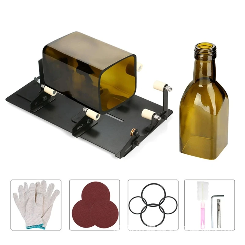 

Adjustable DIY Glass Bottle Cutter Tools Set Square Round Wine Beer Cups Cutting R9JC