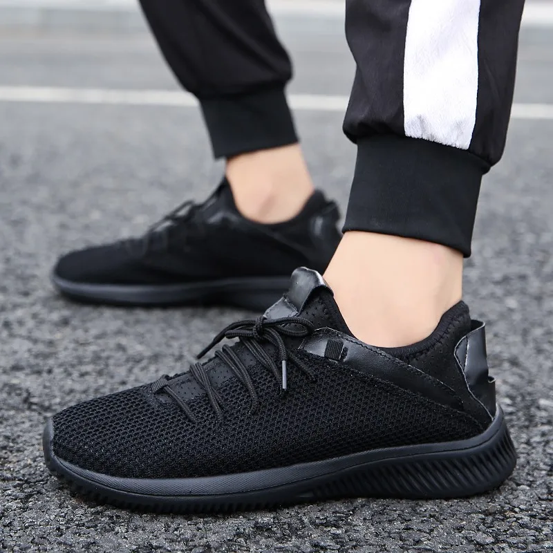 Tennis Shoes Sport Men Non Slip Ultra Lightweight Black Mesh Walking Gym Sneakers Zapatillas Tenis De Hombre Training Shoe | Спорт и