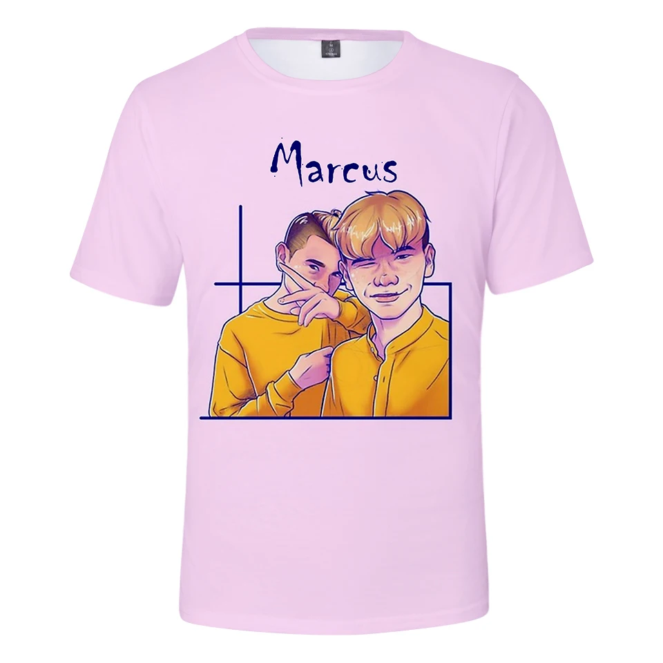 Маркус и Мартинус 3D печатные модные футболки для женщин/мужчин летние с коротким