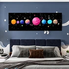 Плакат на холсте Лунная фаза солнечная система печать Вселенная космическое образование настенное искусство картина Современное украшение для гостиной