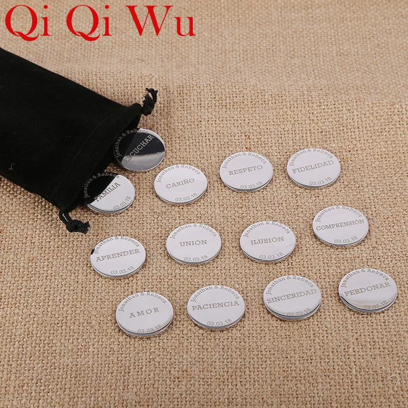 Персонализированные Свадебные монеты свадебные монеты|pendant name|pendant stainlessround pendant |