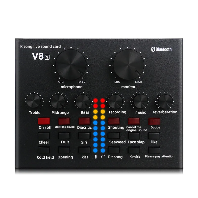 Внешняя звуковая карта V8S Bluetooth-гарнитура с микрофоном и подключением к сети для