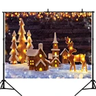 Фон для фотосъемки Lyavshi с изображением деревянной светящейся рождественской елки Лось декоративный фон Фотофон фото студия украшение для фотосъемки