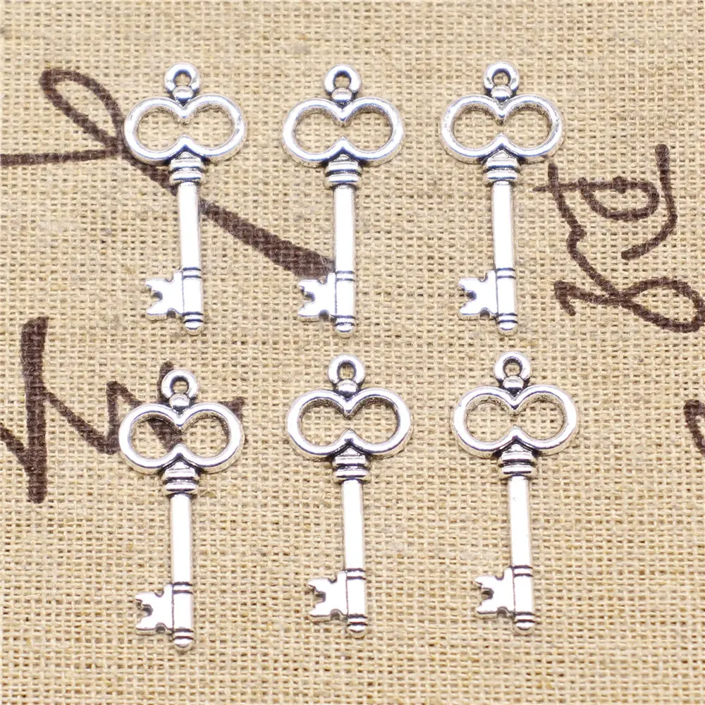 

For Jewelry Charms For Bracelet Making 28x13mm Key Charms 10pcs