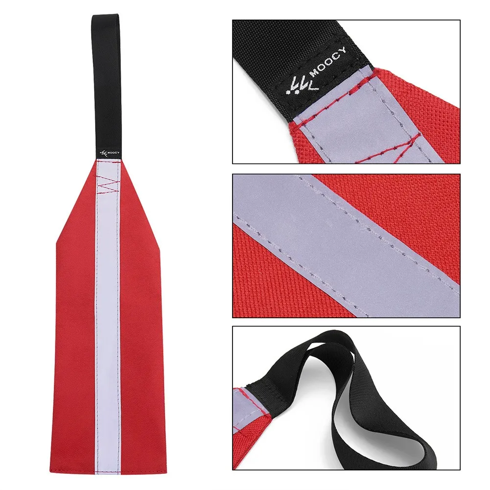 Kayak Safety Flag Canoe Kayak Accessories Towing Flag Highly Visible Durable Red Safety Flags With Lanyard Safety Equipment