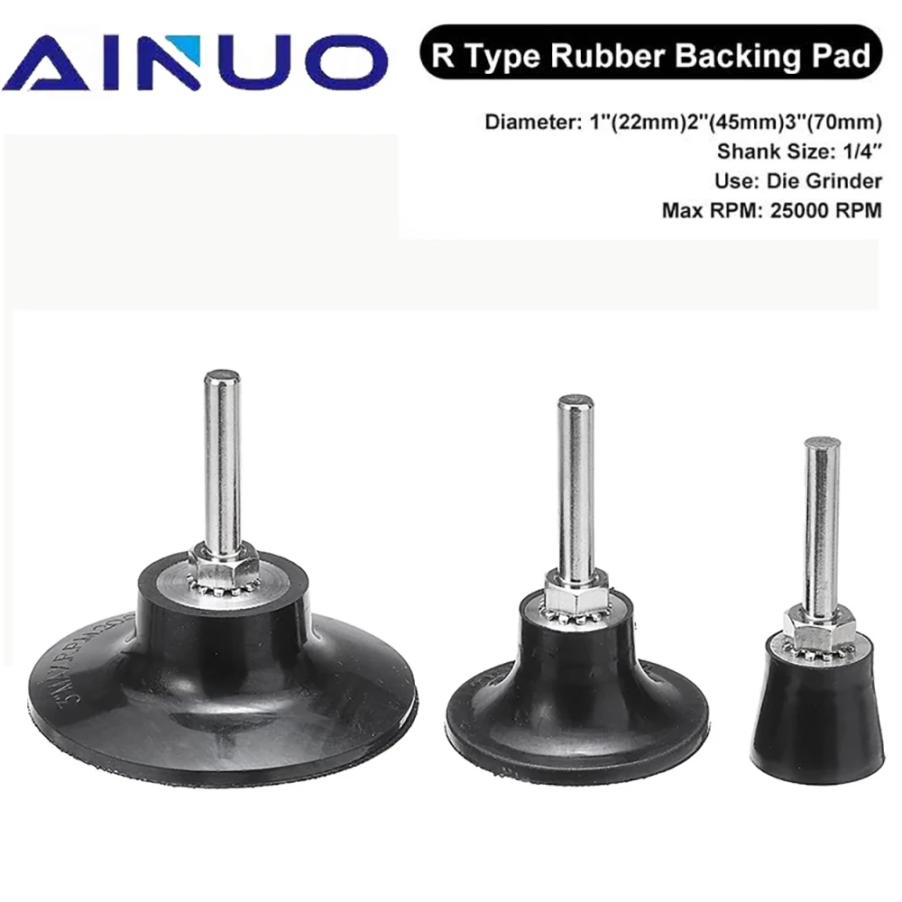 

1pc Optional 1" & 2" & 3" Back-up Pad 6mm Shank Shaft Changeable Sanding Disc Abrasive Disc