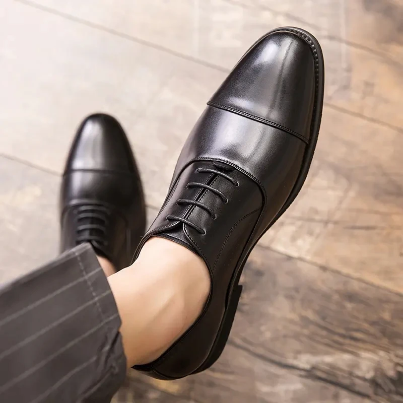 

Men's Spring and Autumn New Simple Fashion Comfortable Business Casual Dress Oxford Pure Color Shoes Zapatos De Hombre ZX082