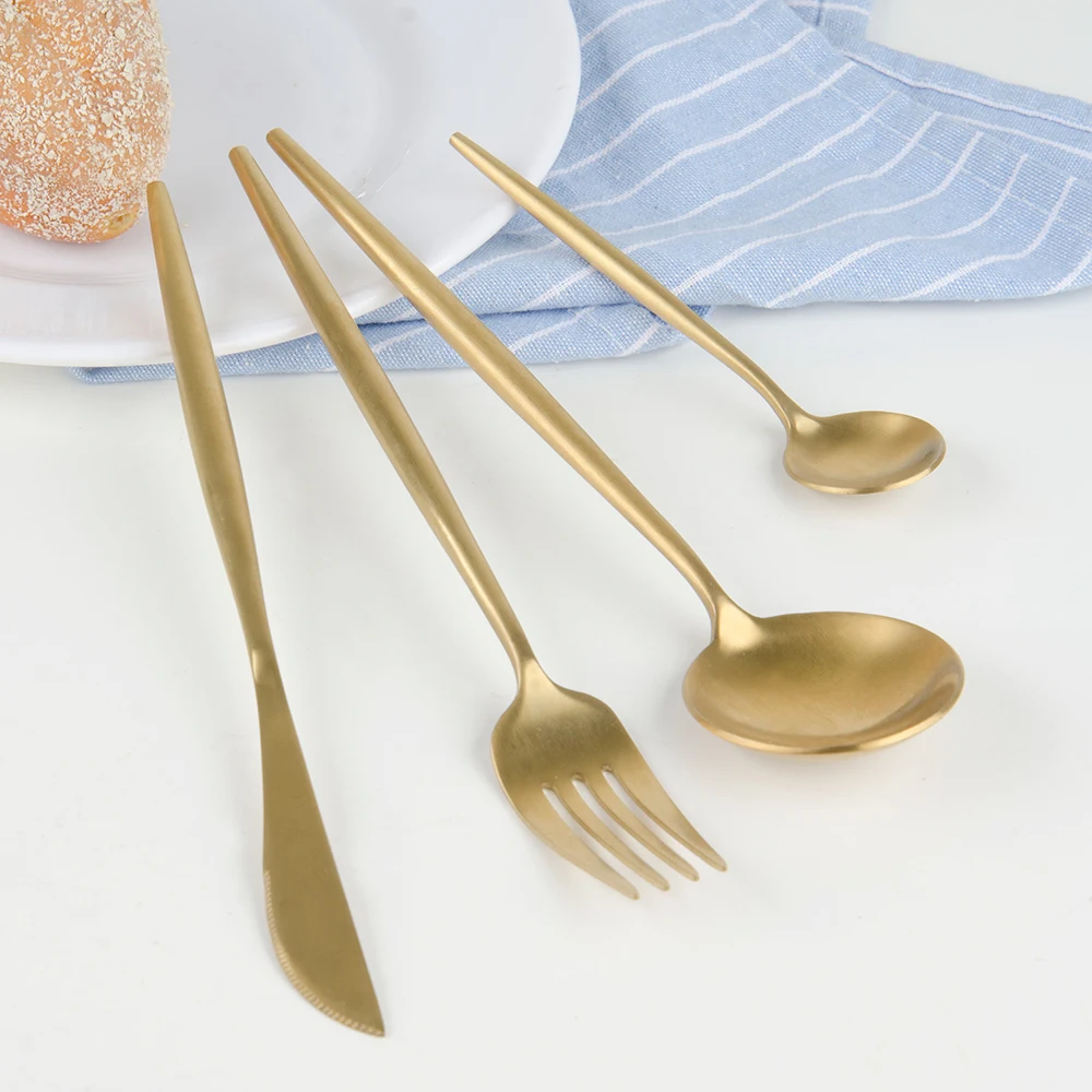 Qing/4 шт. столовые приборы из нержавеющей стали | Дом и сад