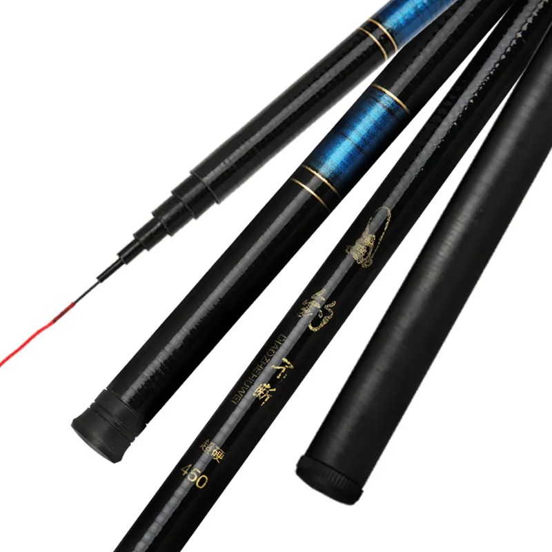 

2.7M/3.6M/4.5M/5.4M/6.3M/7.2M FRP Hard Fishing Rods Telescopic Stream Rod Non-slip Handle Hand Pole Fishing Tackle