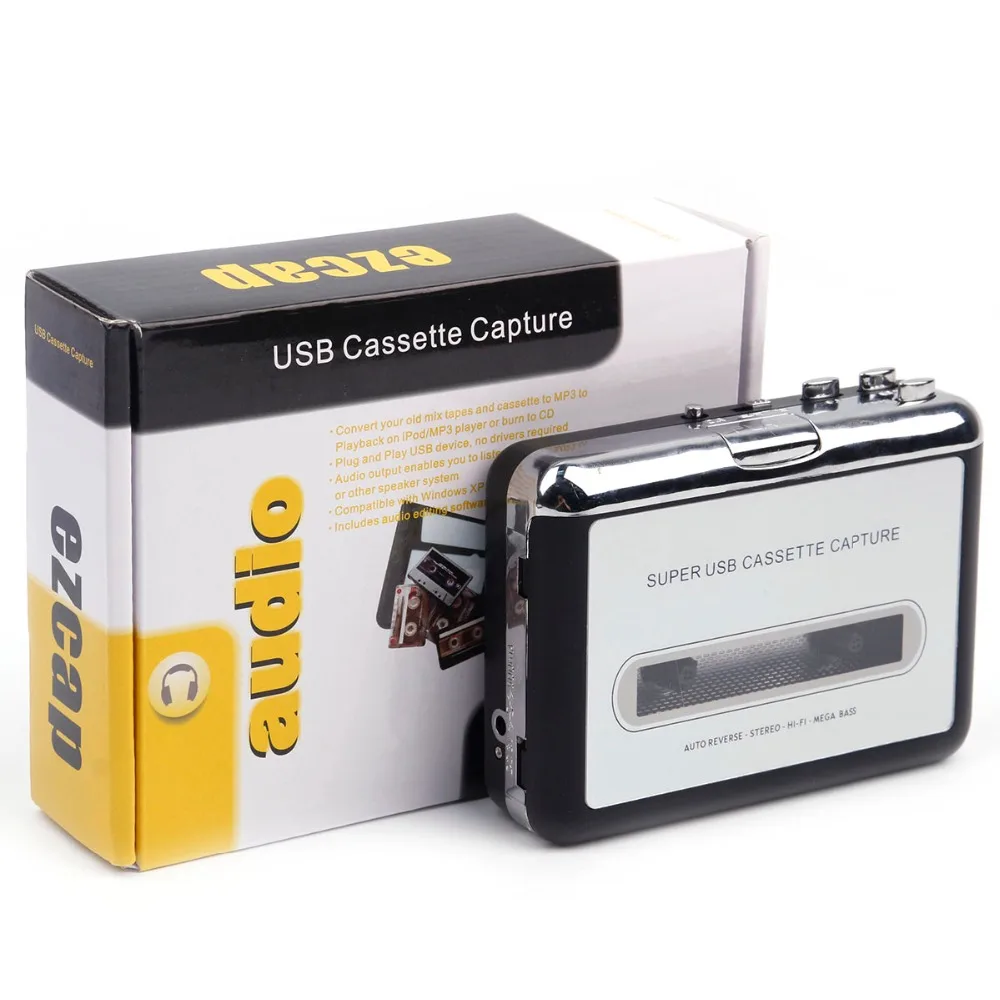 Портативный MP3 кассета capture to USB Tape PC Super музыкальный плеер аудиоконвертор