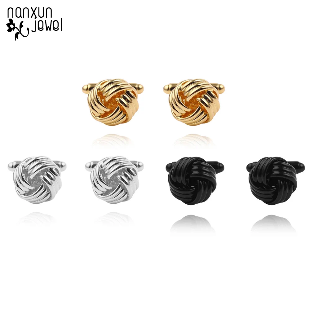 Простые запонки для мужчин модный дизайн с узлом Высокое качество горячая