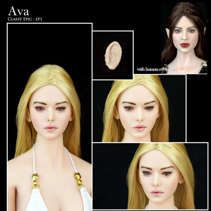 1/6 весы для женщин ава Эльф Девушка голова лепить модель съемные уши подходят 12