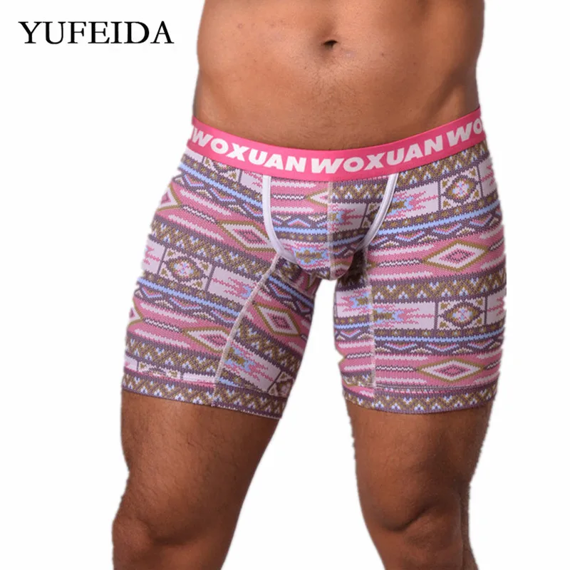 

YUFEIDA Mens Underwear Boxer Shorts Sexy Low Rise Underpants Breathable Panties Male Gay Boxers Trunks U convex Pouch Jockstrap