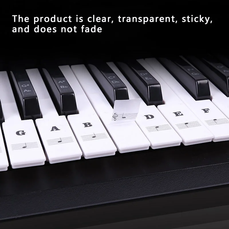 37/49/54/61/88 Key Piano Sticker Keyboard Removable Electronic For Kids Beginners Practice |