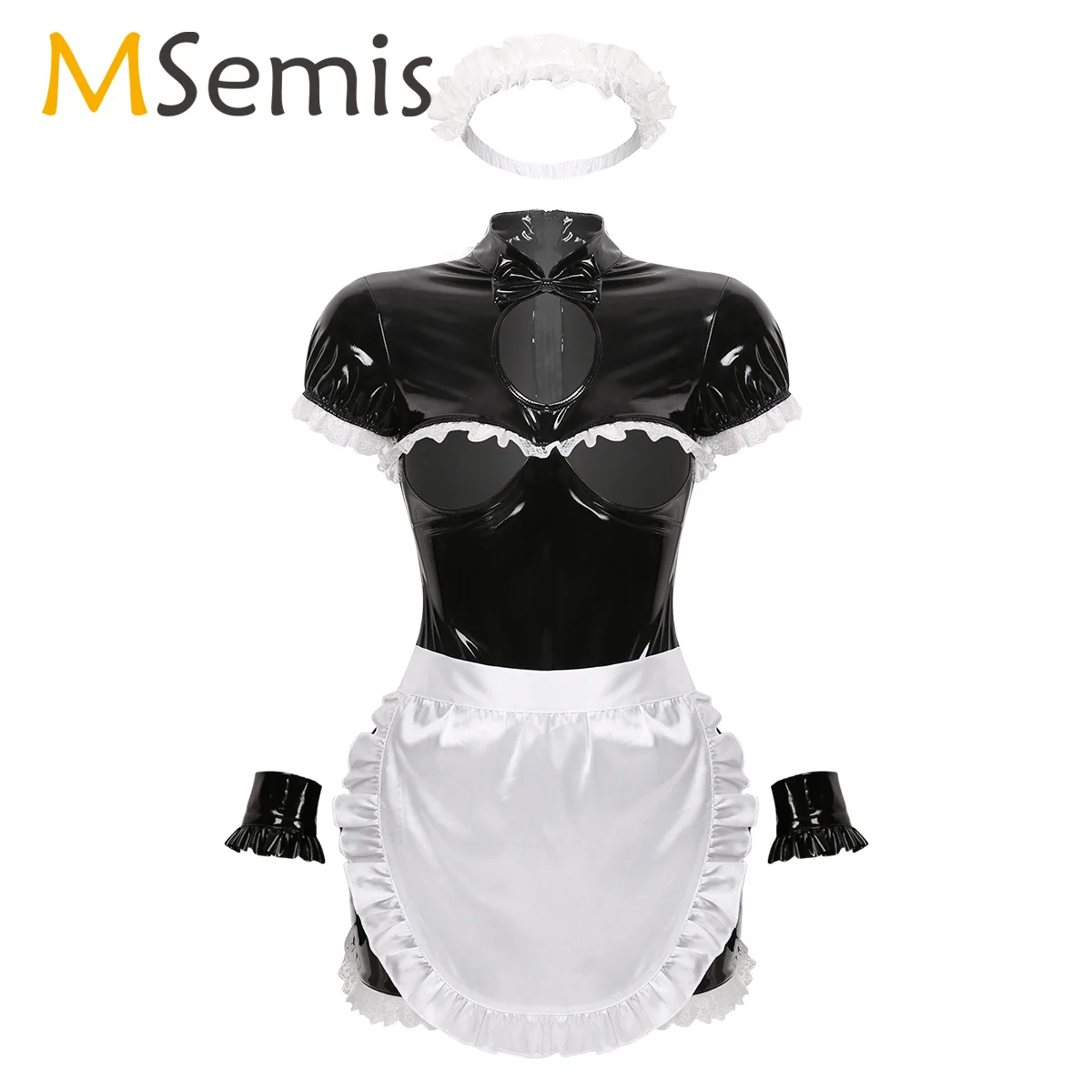 Женский костюм французской горничной для косплея привлекательный фартук платье